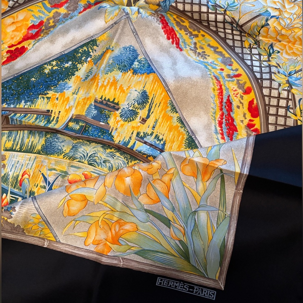 Hermes Giverny Floral Garden Silk Scarf